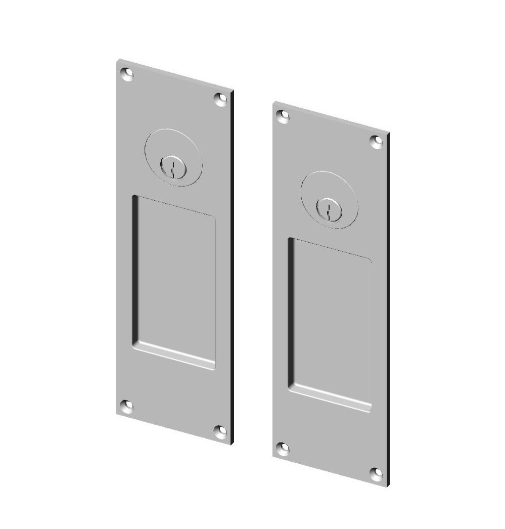 CS-FP450ML-DC Double Cylinder Locking Pocket Door Set