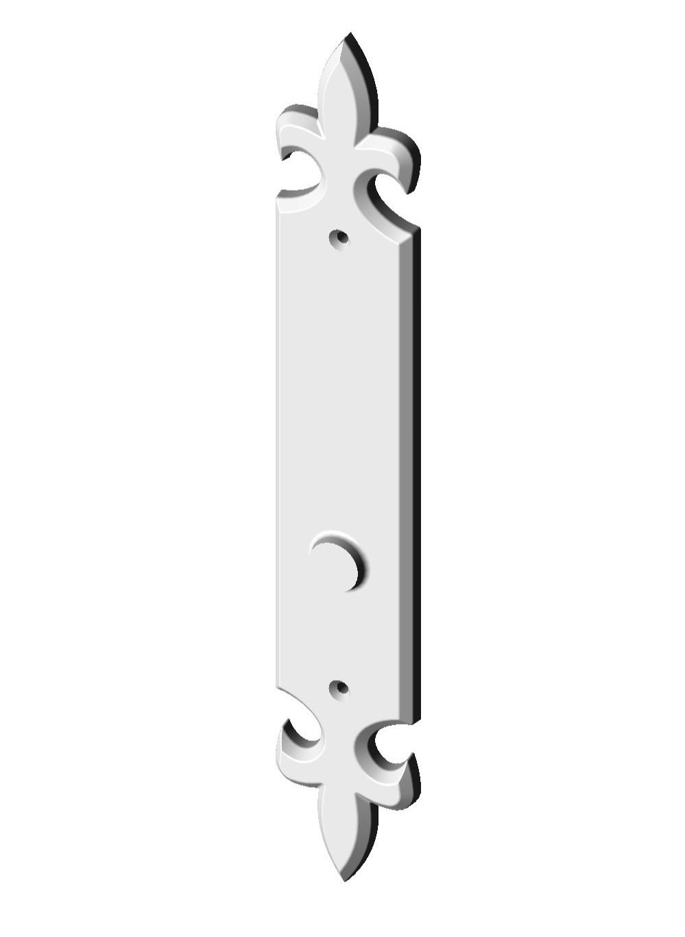 P-1245ML Fleur de Lis Mortise Lock Passage Plate