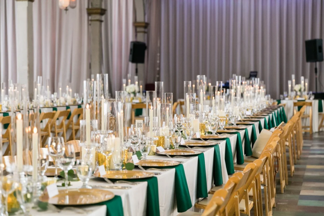 Premium tabletop rentals for a wedding or gala