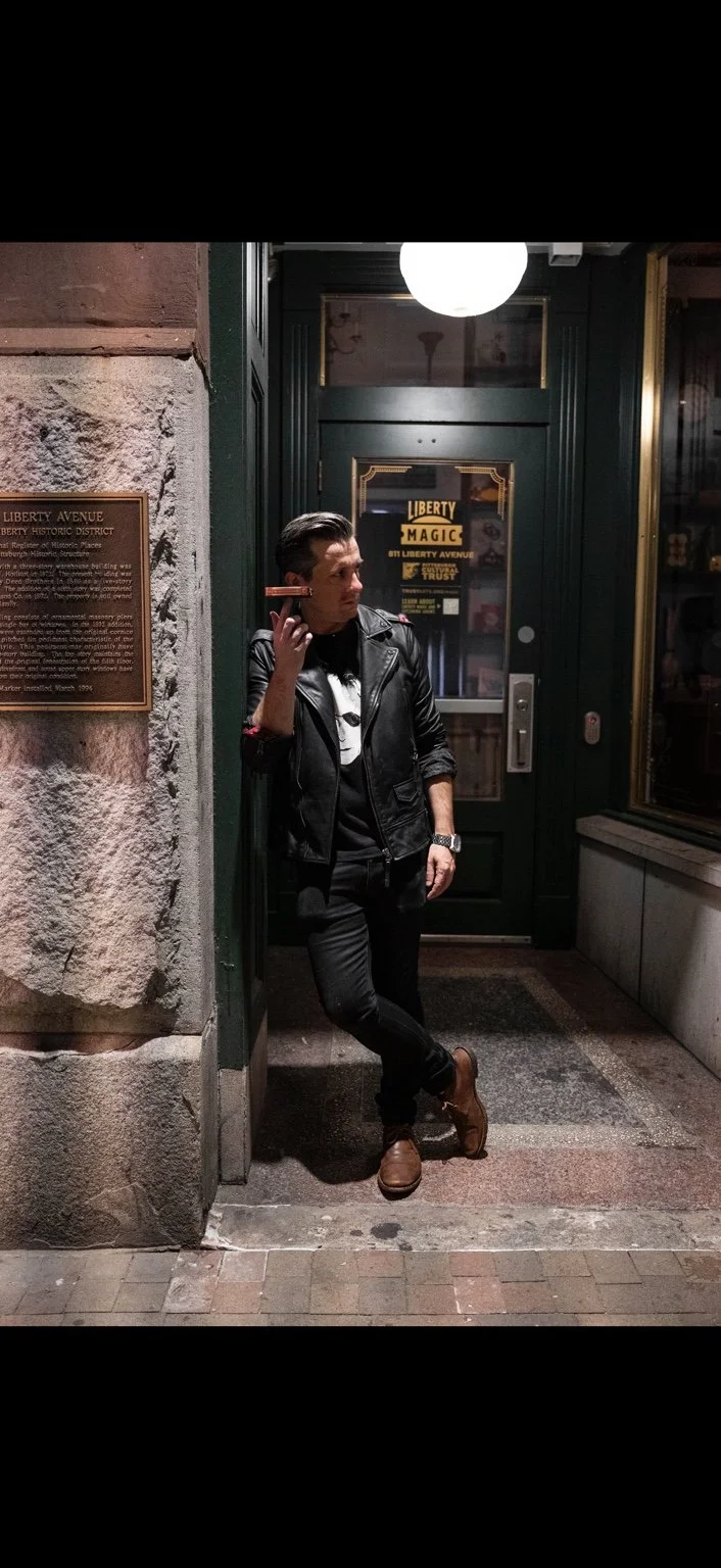 Lee Terbosic outside Liberty Magic, the Pittsburgh theater he helped create