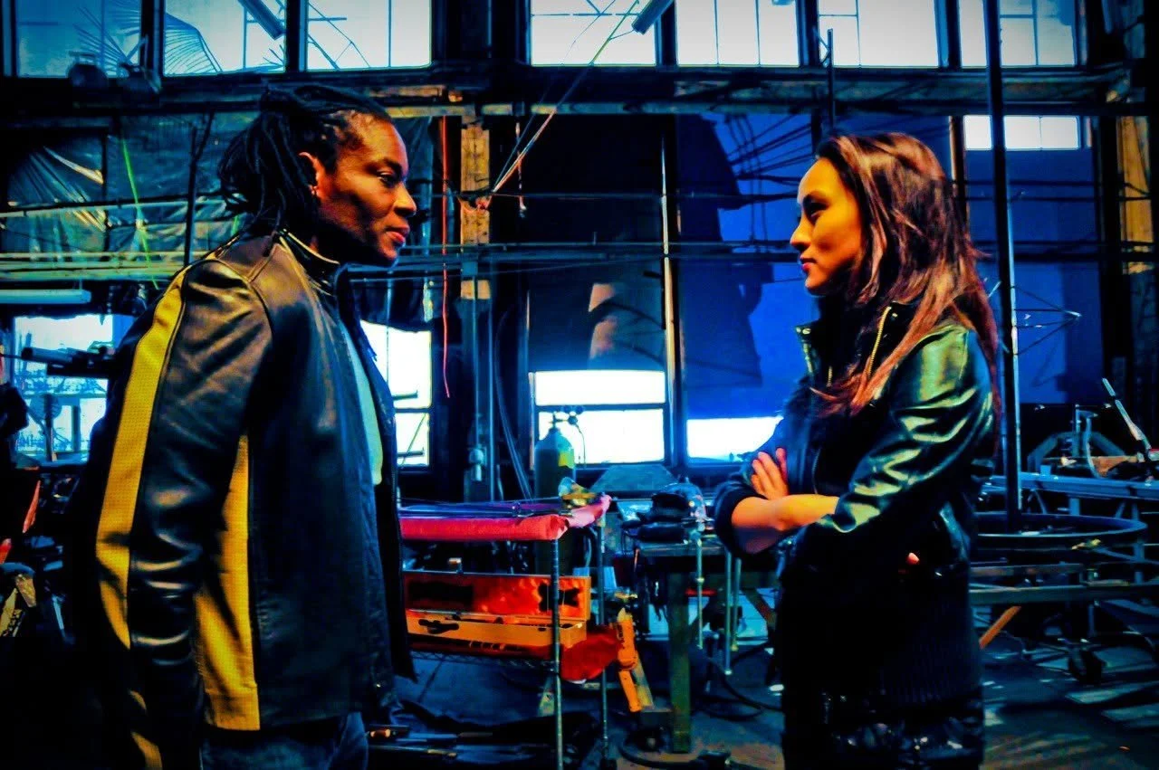 Hero Mars, on set