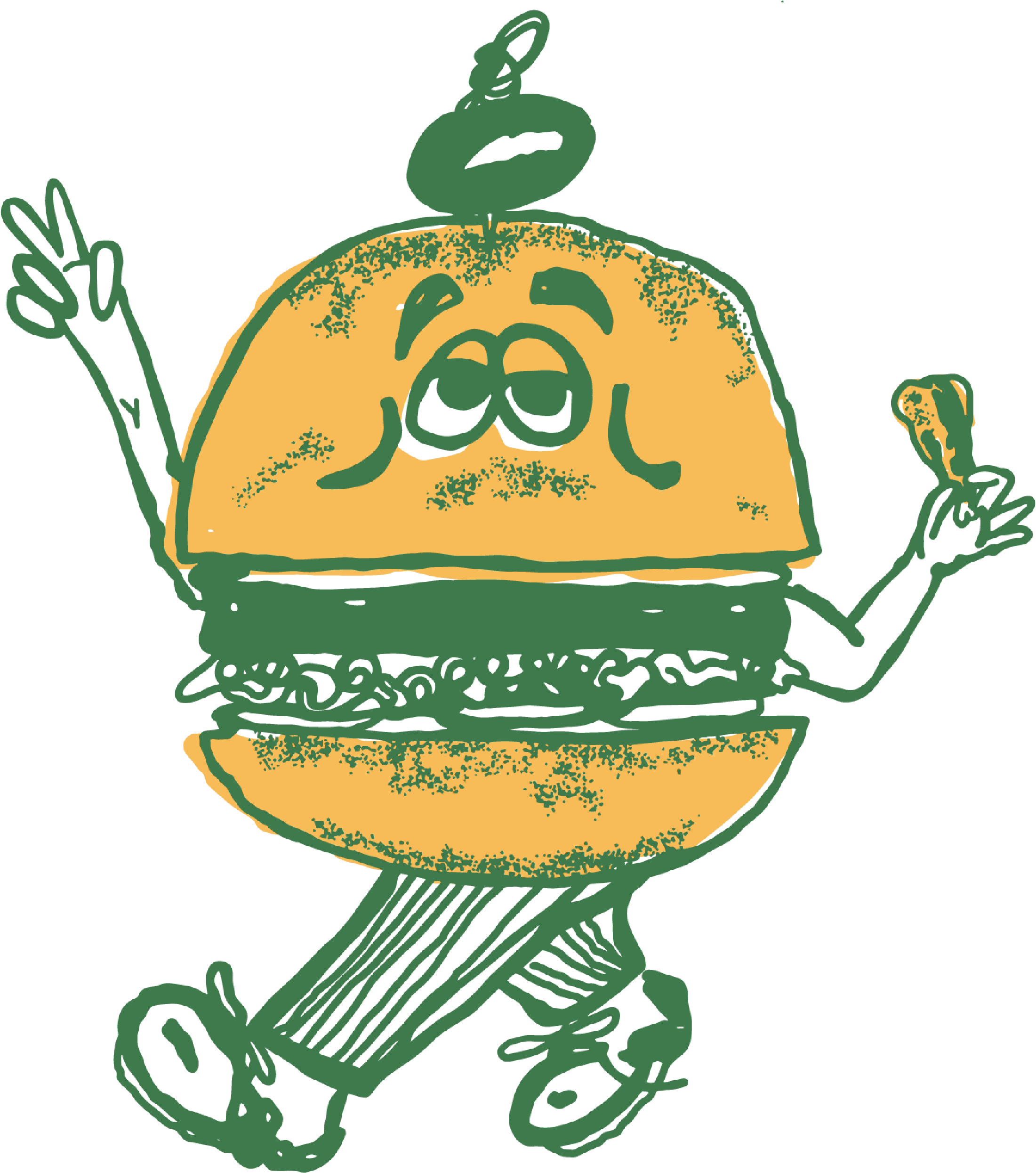 Burger character illustration