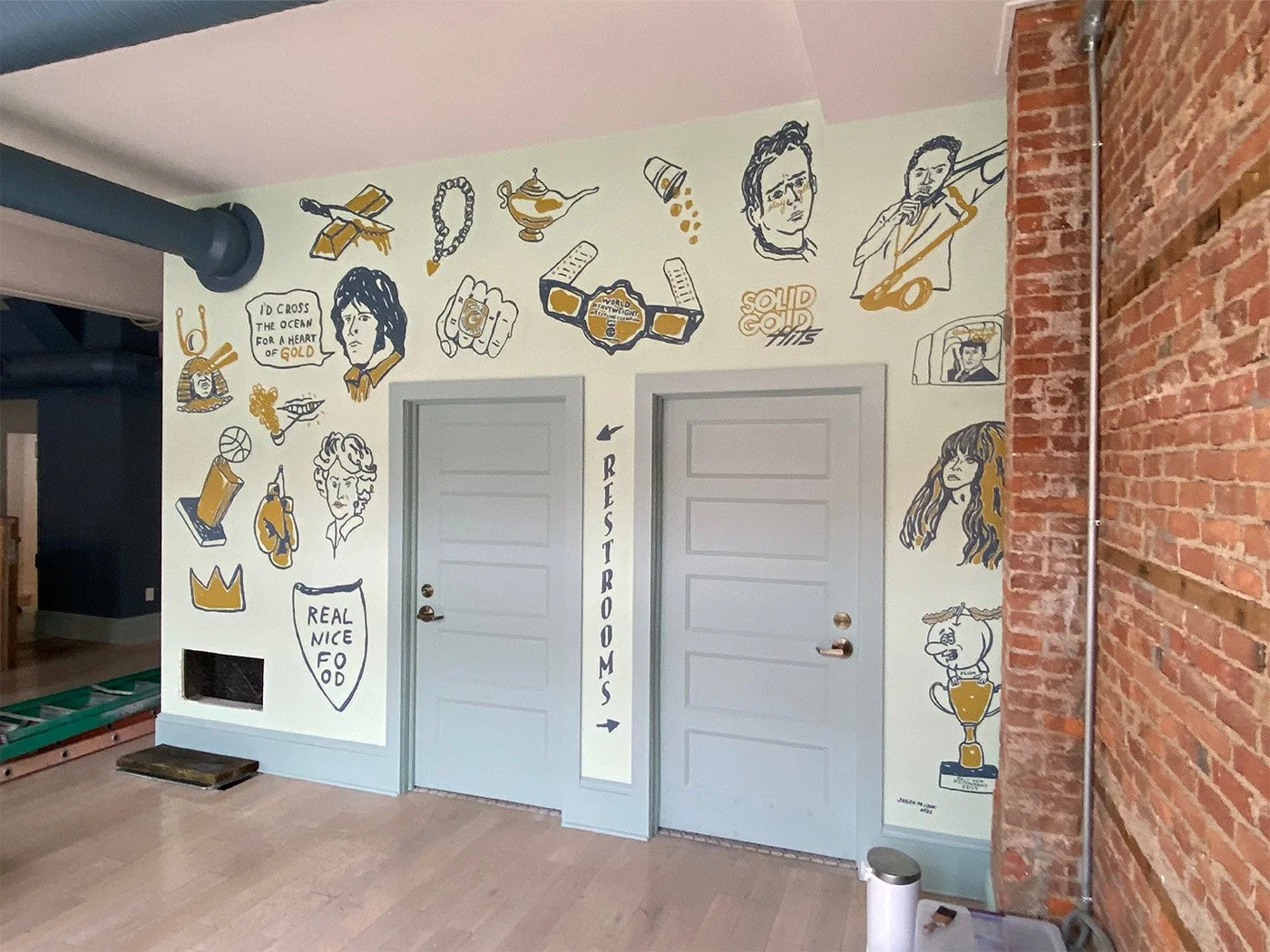 Heart of Gold mural wall