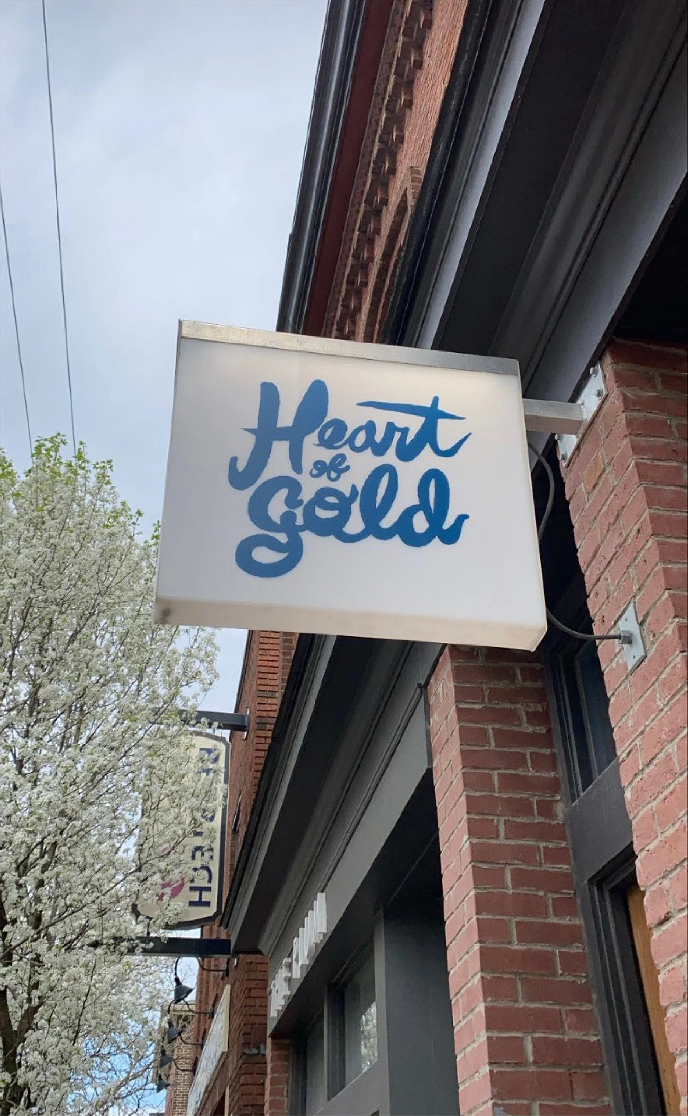 Heart of Gold exterior sign