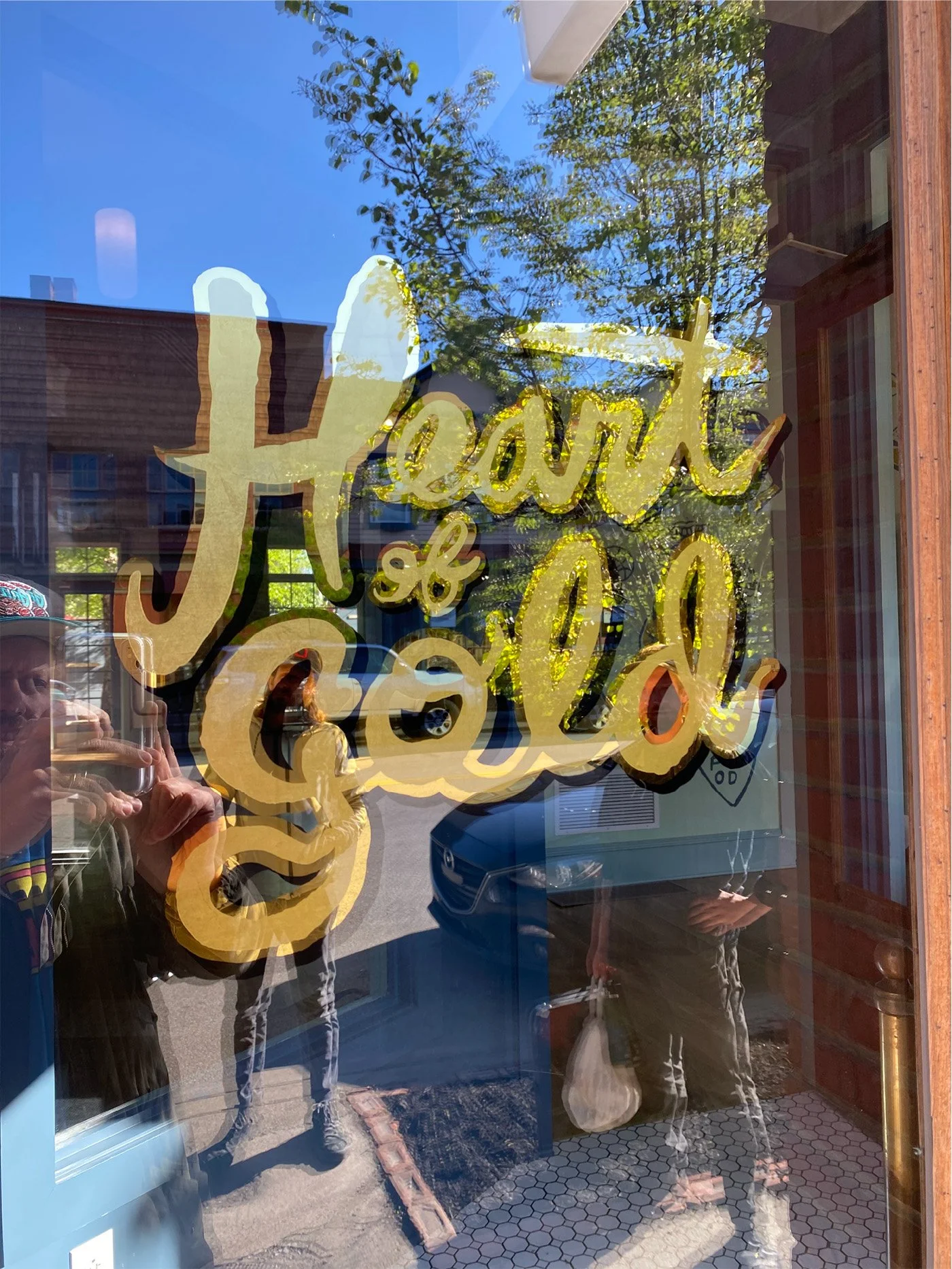 Heart of Gold window signage