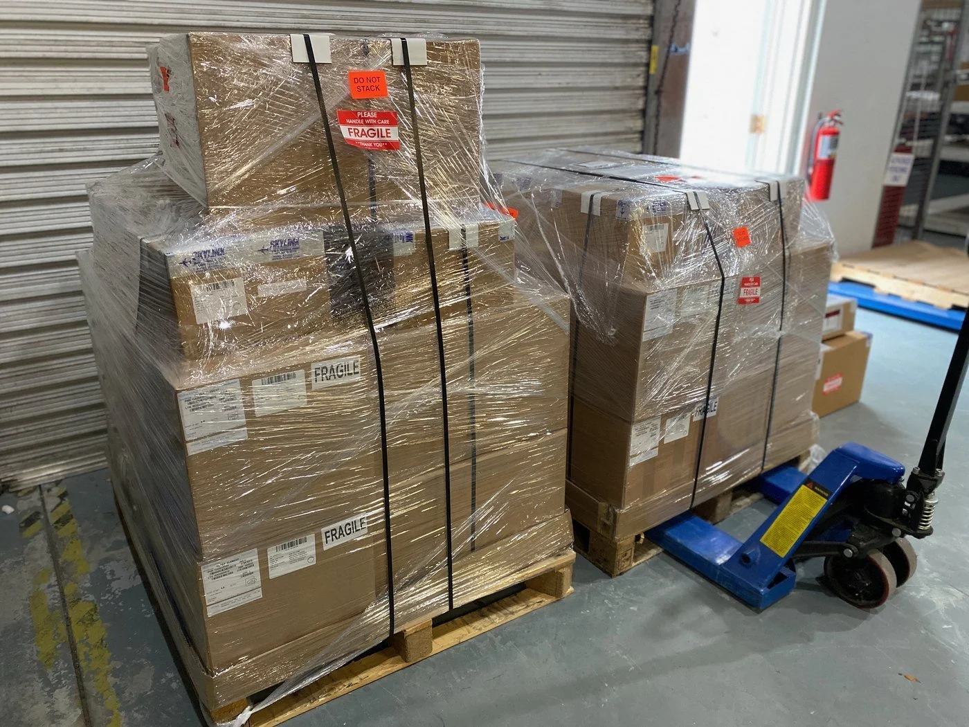 Sold aircraft parts packed and ready to ship from the Skylink warehouse