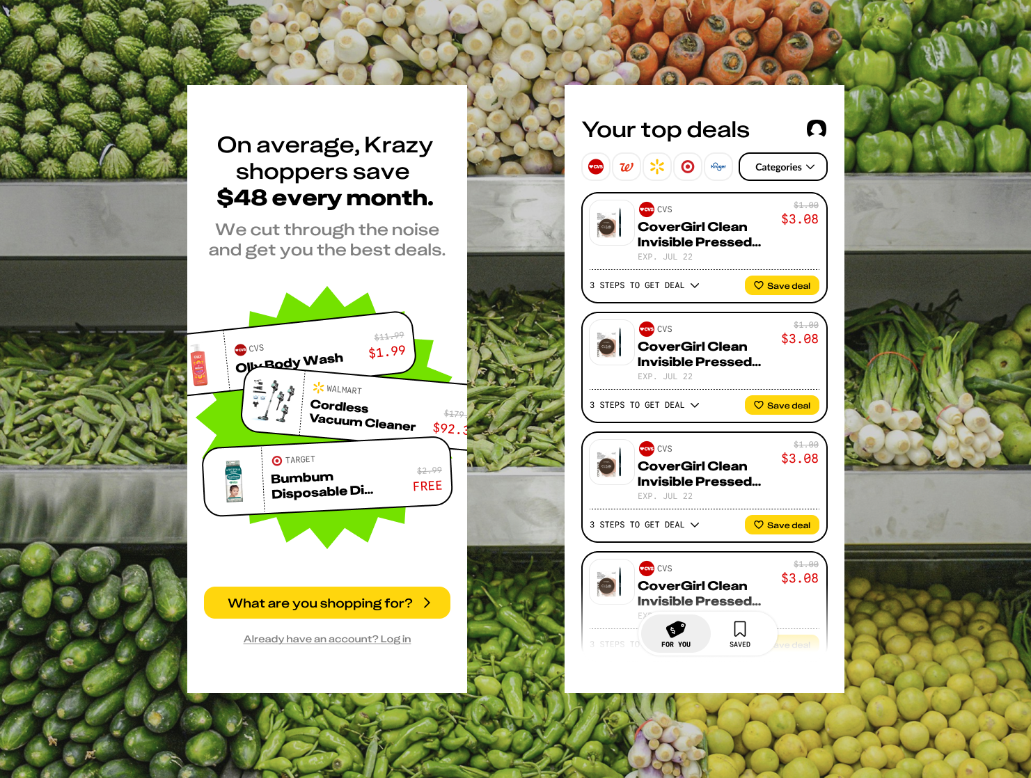 Krazy Coupon Lady screens