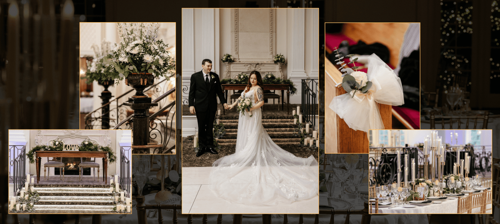 Wedding décor and floral design portfolio collage 13 by Aisha’s Wedding Decor