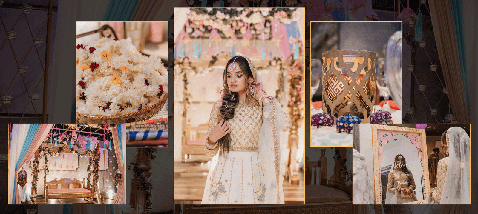 Wedding décor and floral design portfolio collage 7 by Aisha’s Wedding Decor