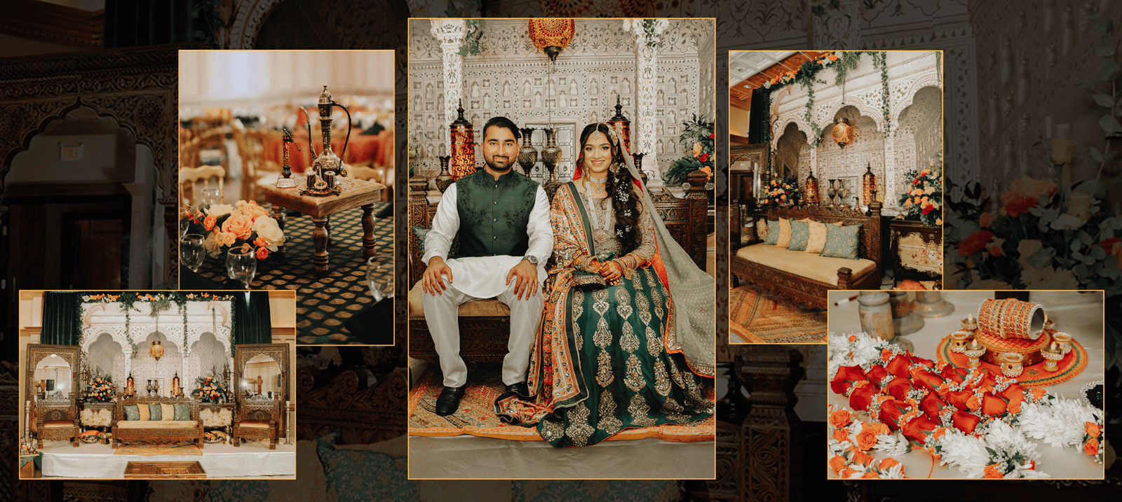 Wedding décor and floral design portfolio collage 2 by Aisha’s Wedding Decor