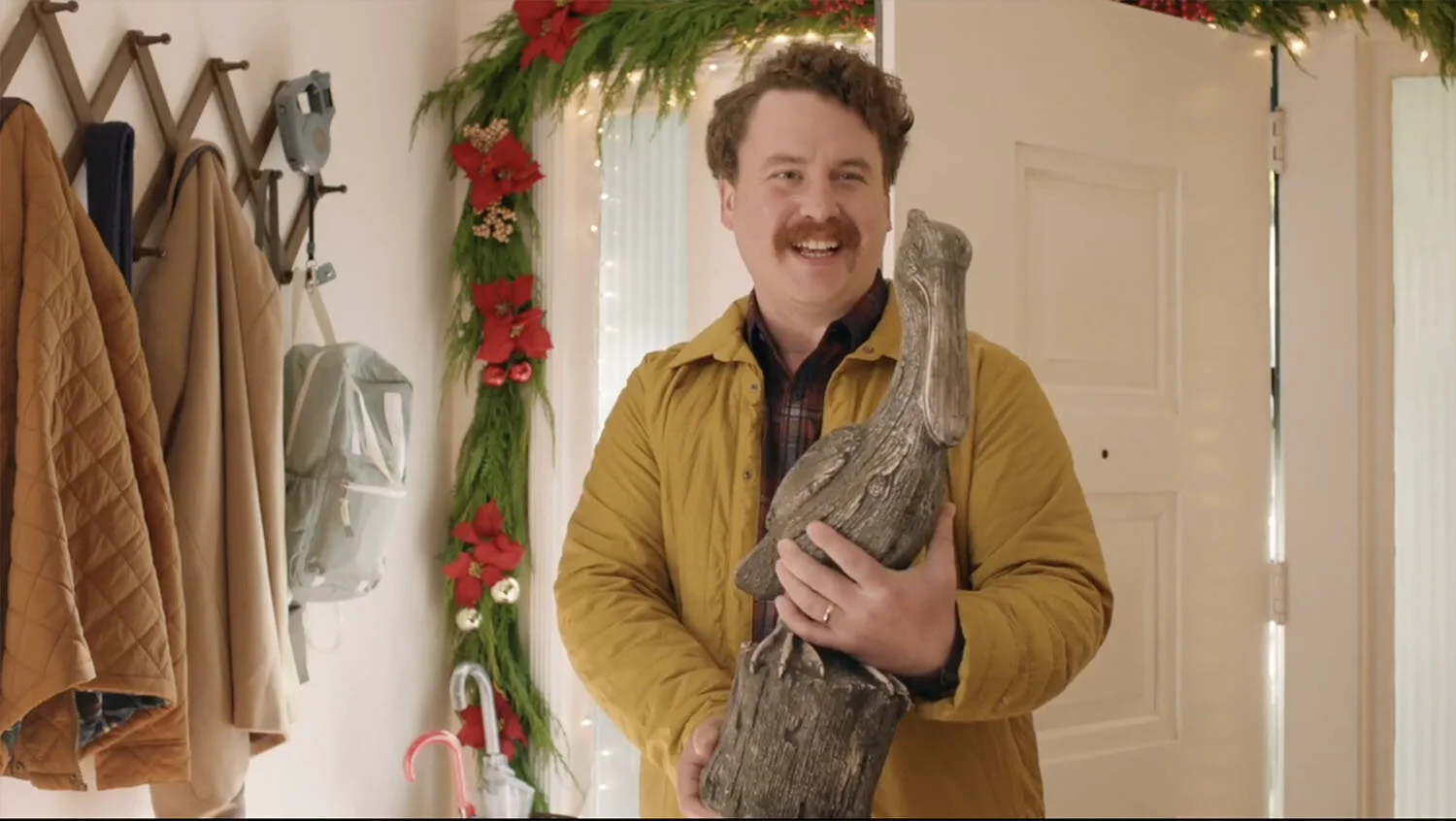 Actor Scott Watson in the Burlington holiday commercial starring Scott Watson and Amanda Lea Mason