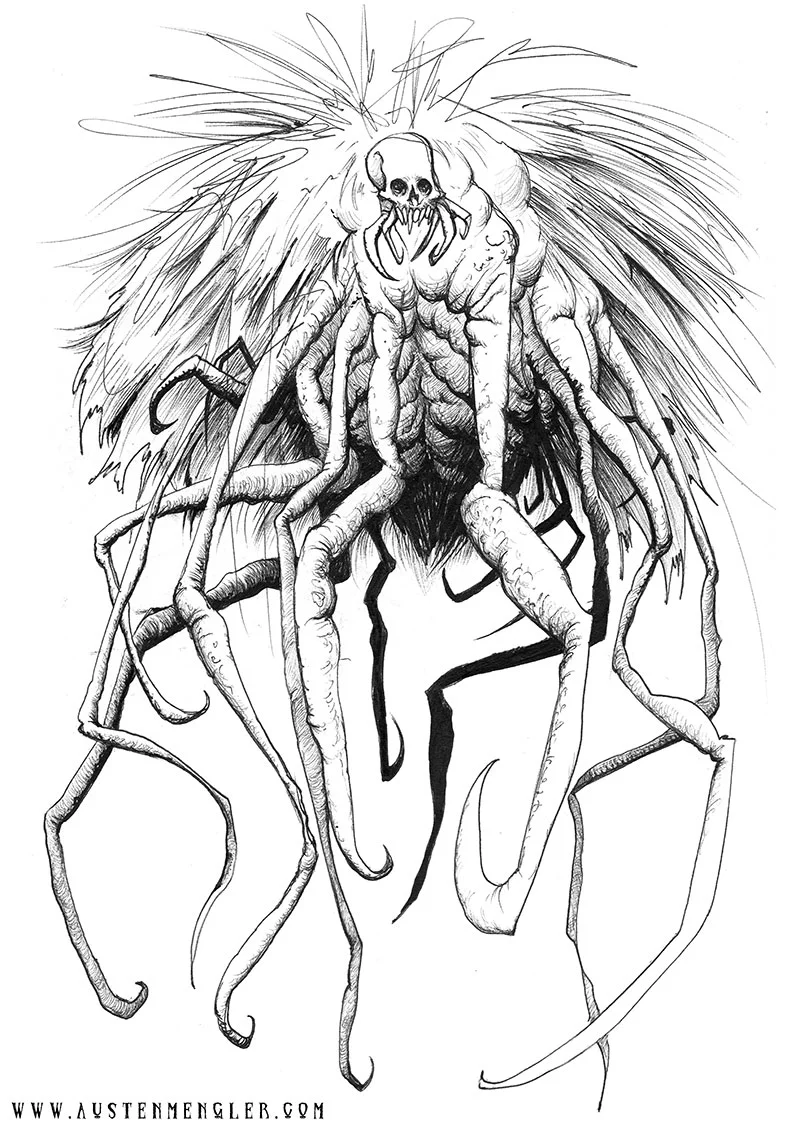 Черно белые картинки монстров