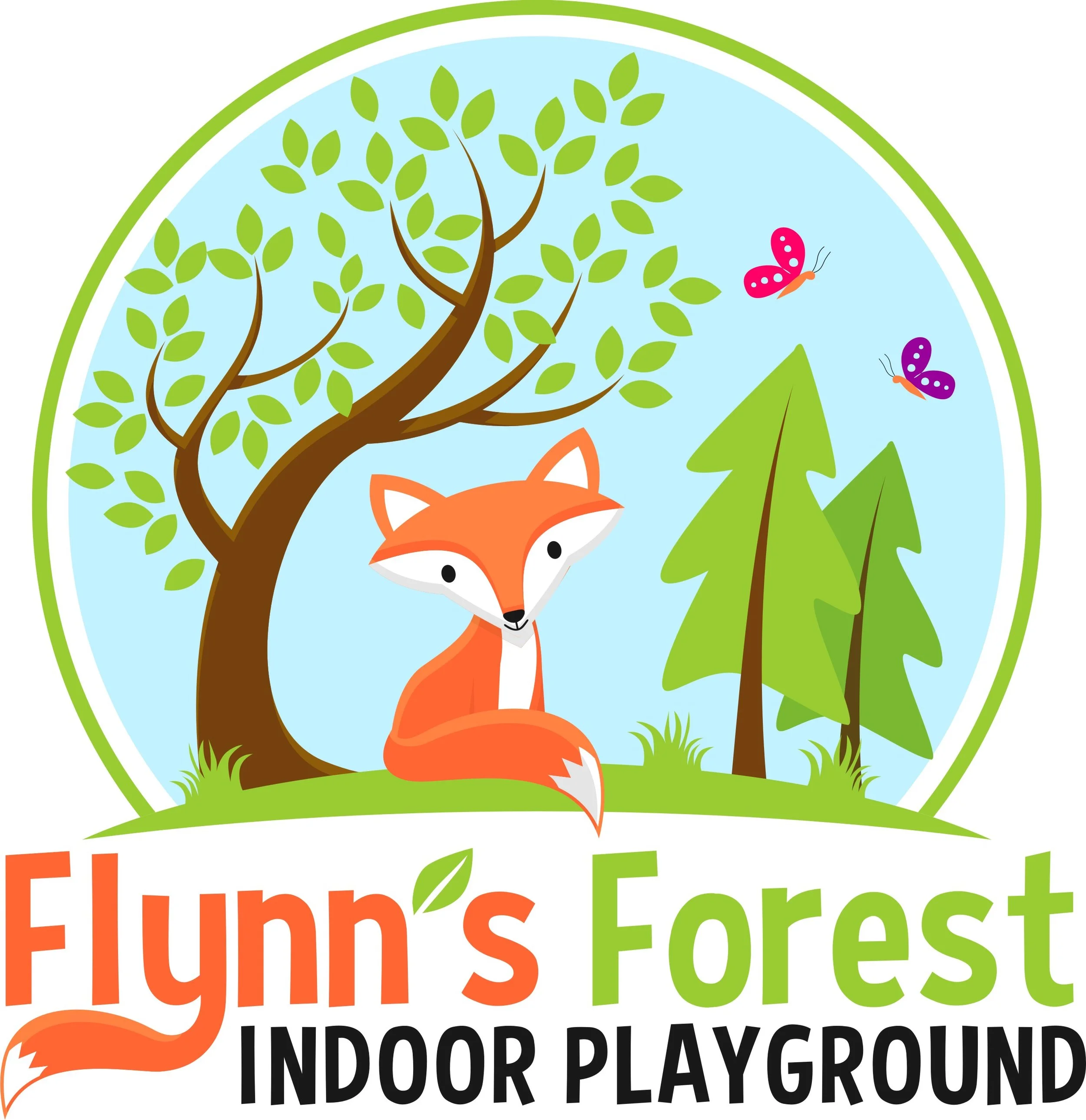 Flynn’s Forest Indoor Playground — fox and forest logo