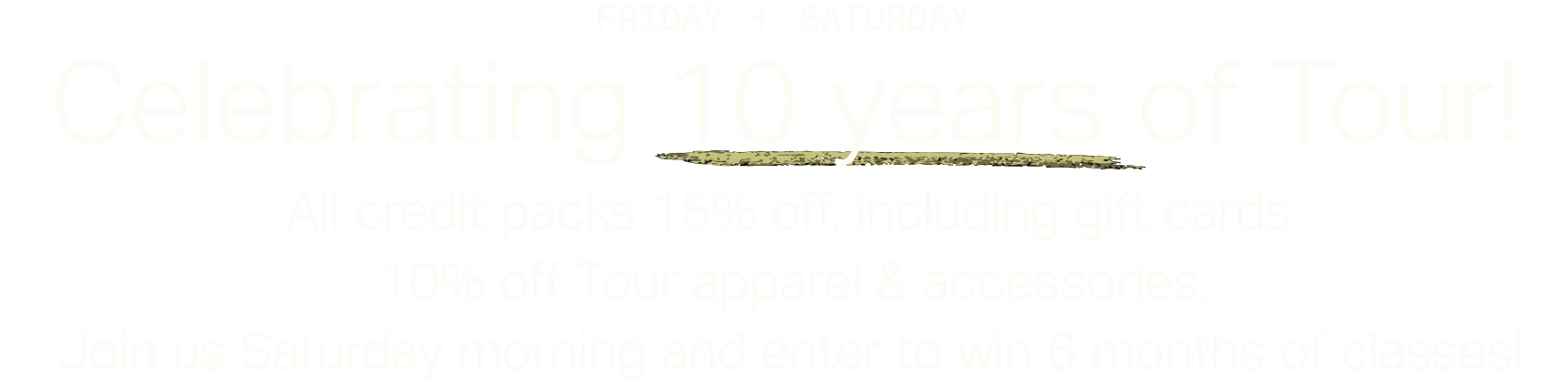 TOUR X SKIN Clinics Winter Reset