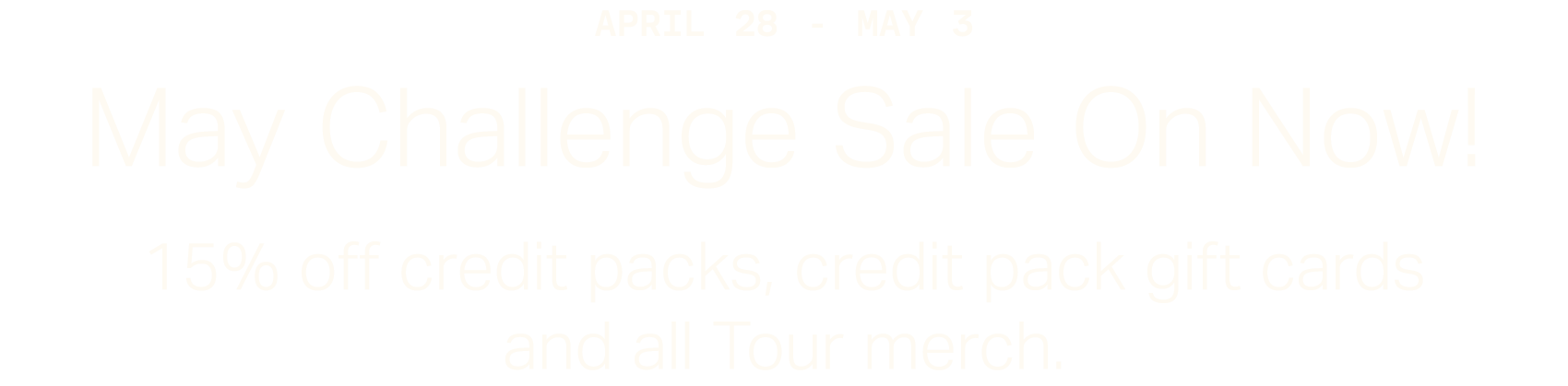 TOUR FIT CLUB - May Challenge 2026