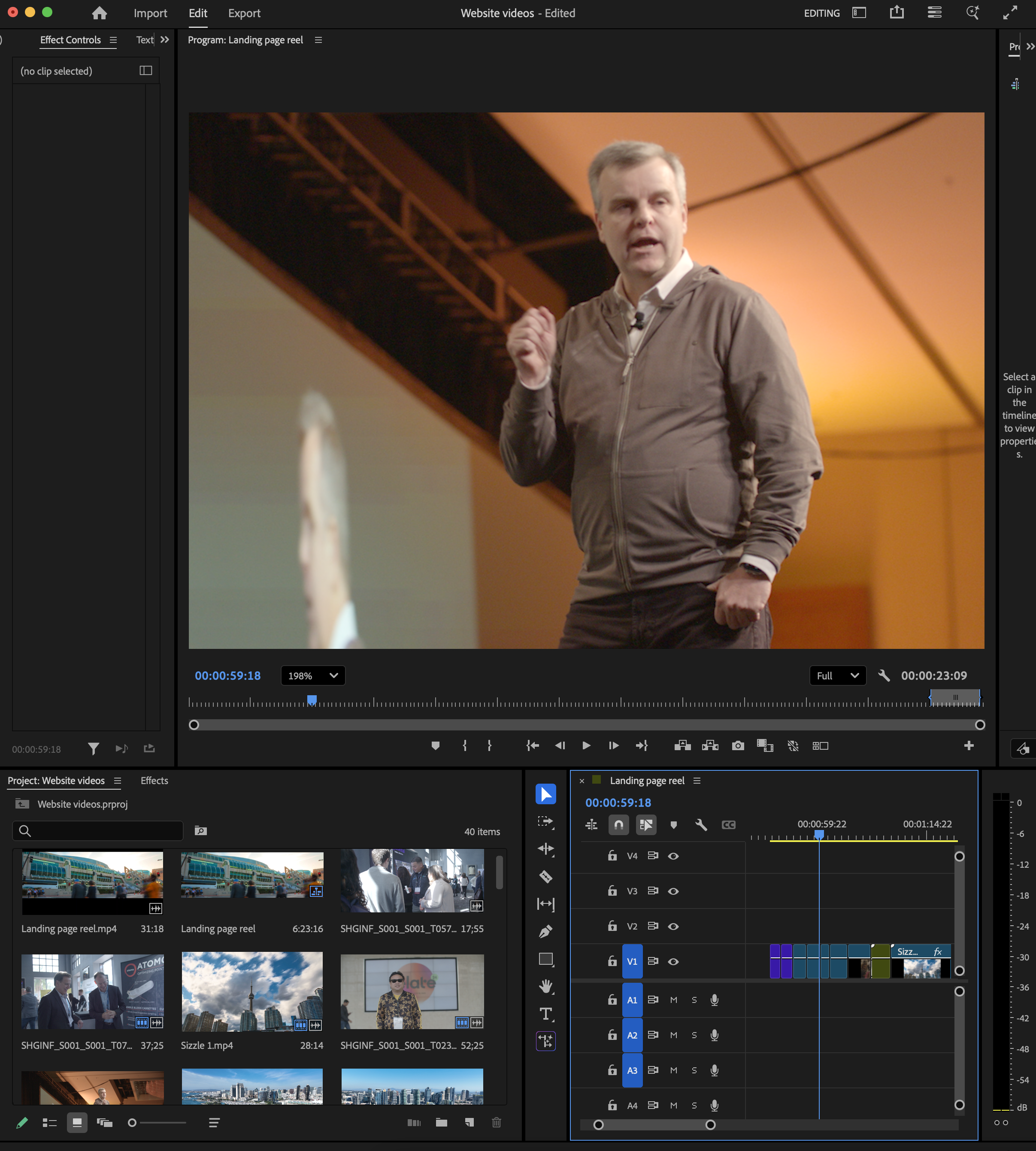 On-site event video editing station cutting same-day highlight reels