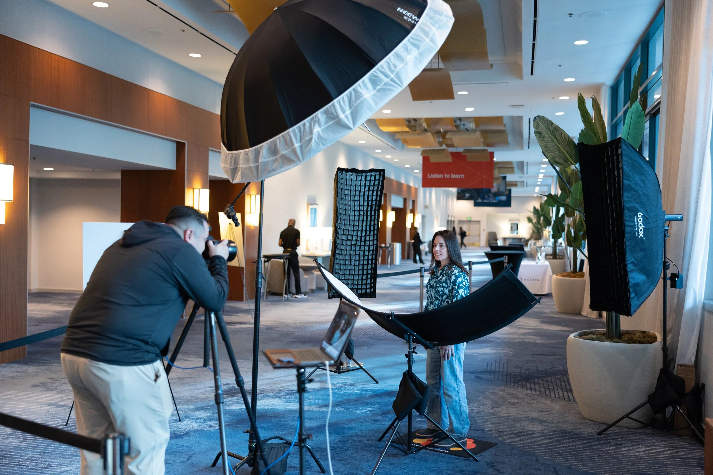 On-site headshot station at a corporate event in San Diego