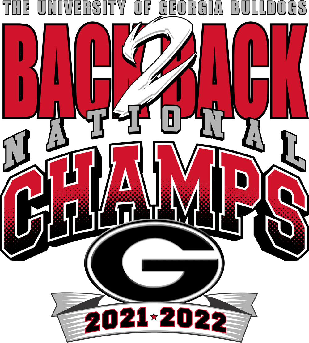 Georgia Back 2 Back championship sports graphic