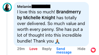 Melanie: totally over delivered
