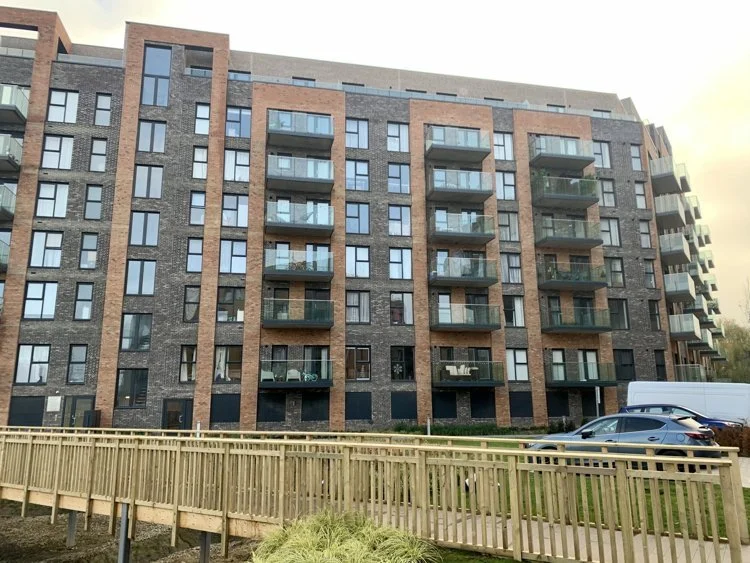 Balconies across a residential frontage