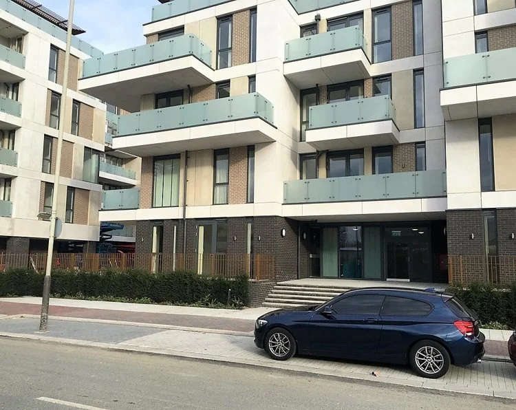Balcony installations on a completed development