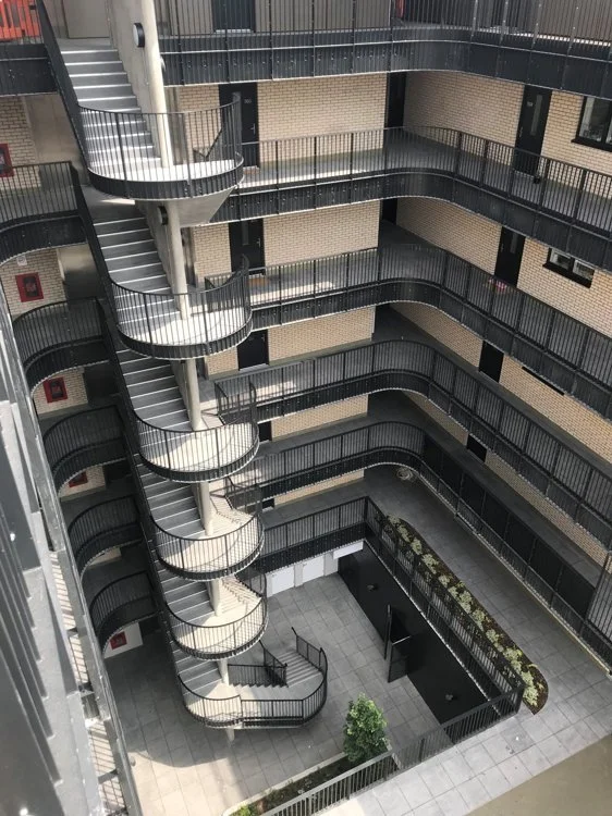 Stair and balcony metalwork