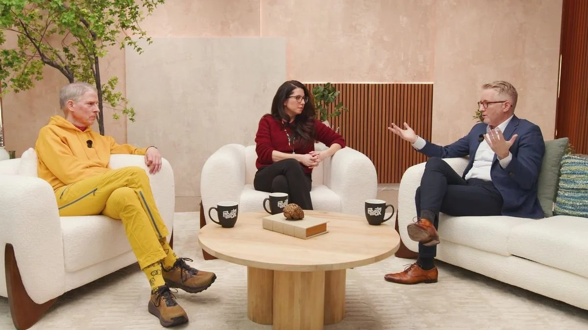 Dr. Ortiz in conversation with hosts Heather Berlin and Christof Koch on Science of Perception Box