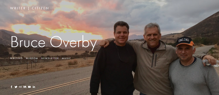 Bruce Overby website home page.