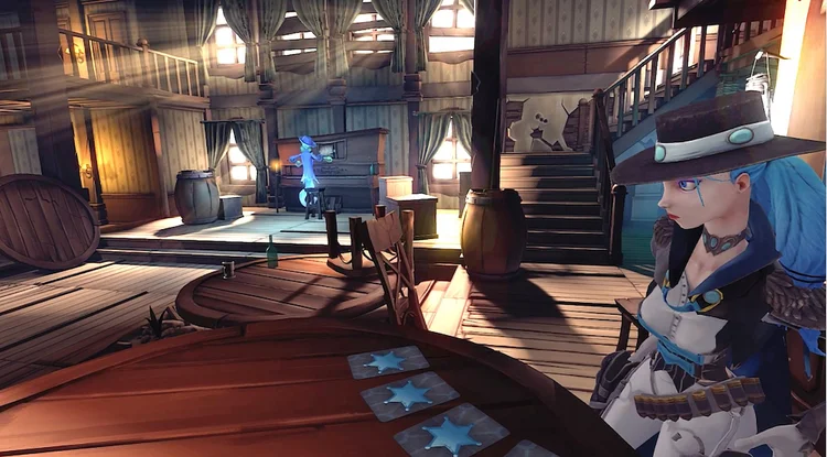 In game: the saloon.