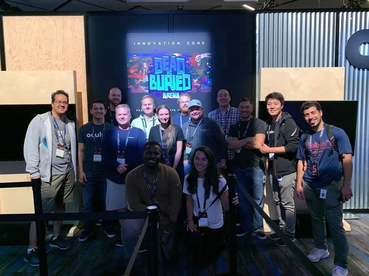The team at the Dead and Buried Arena booth.