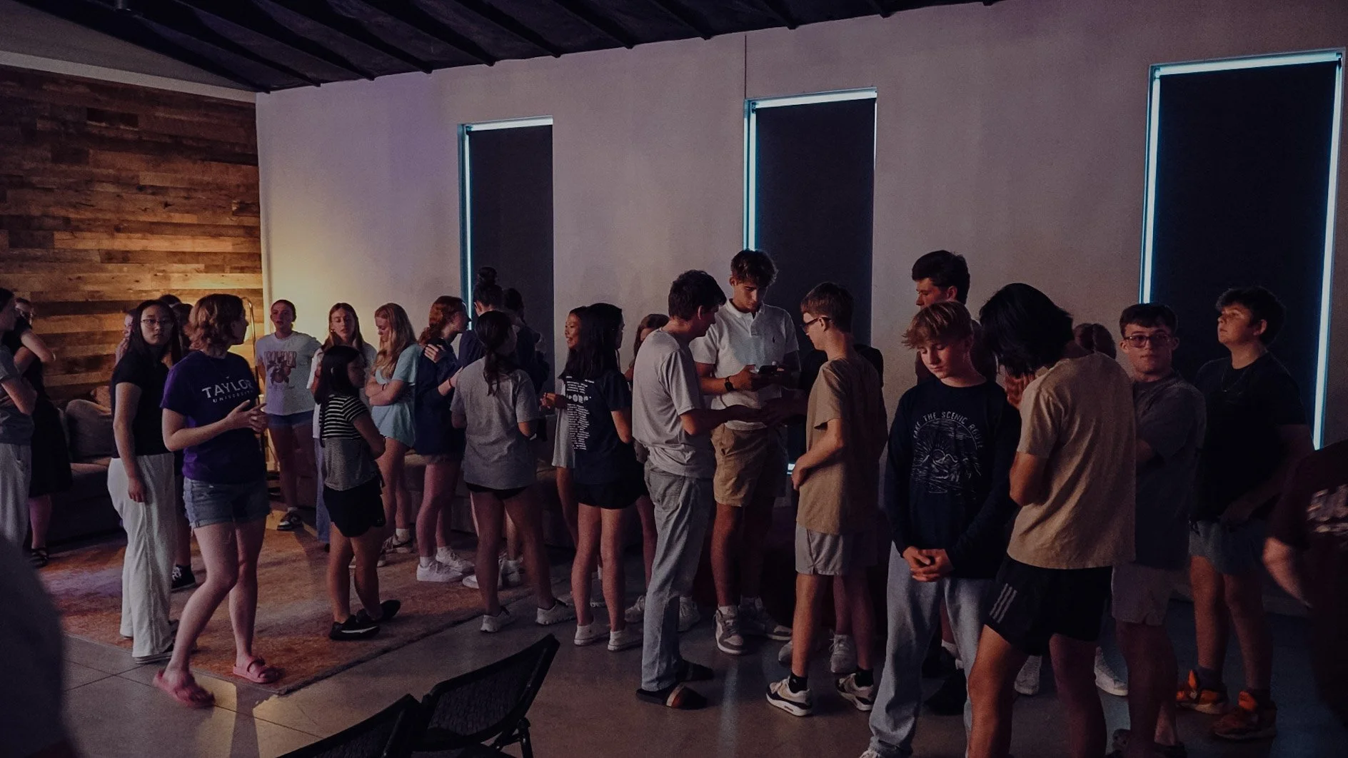 Students praying together at a Northstar gathering