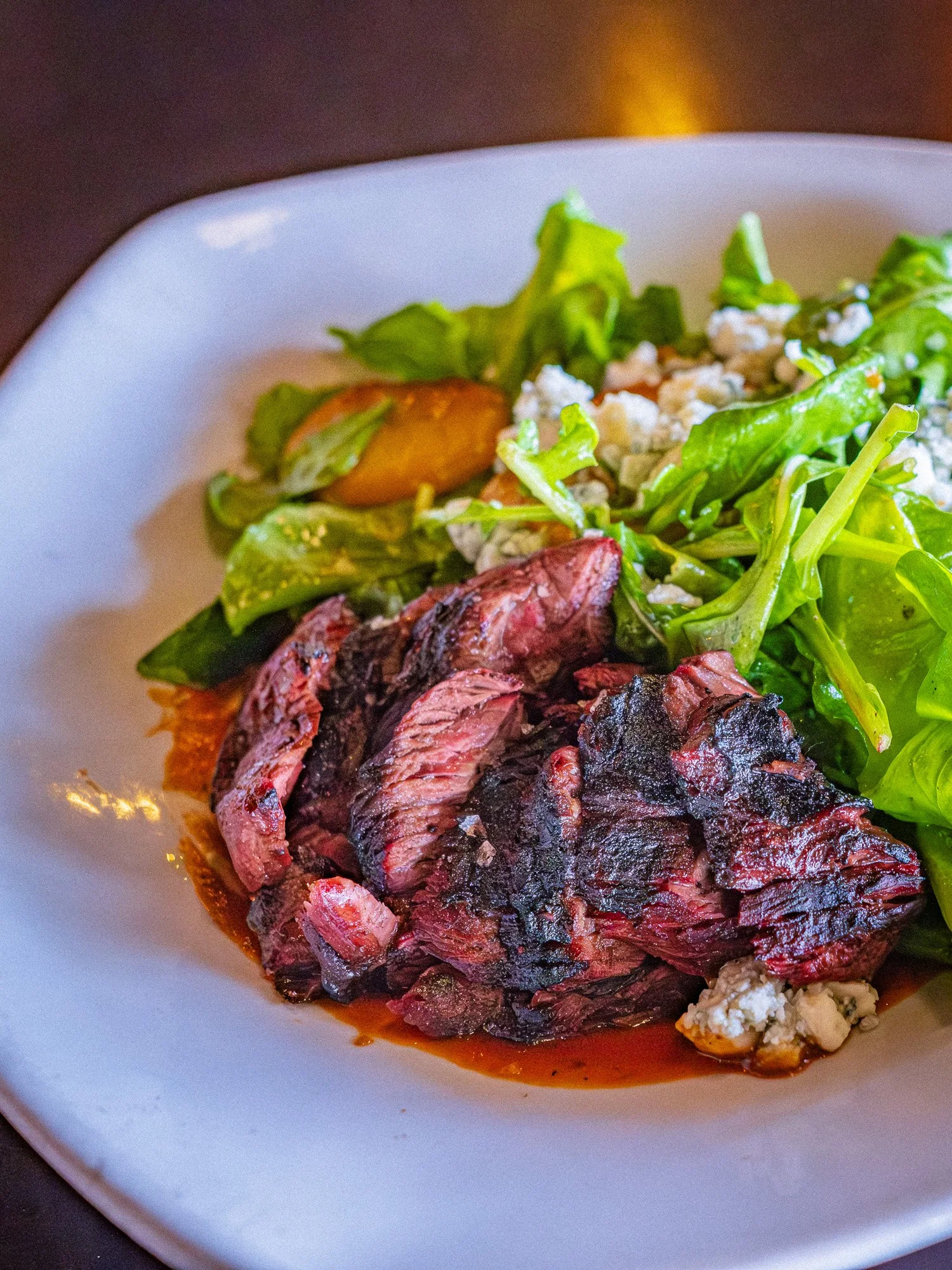 Grilled hanger steak
