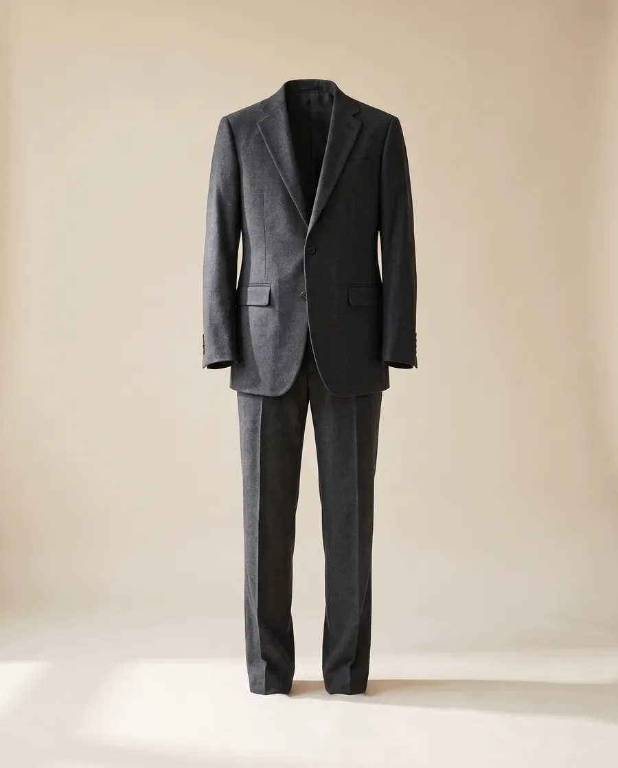 Charcoal flannel suit