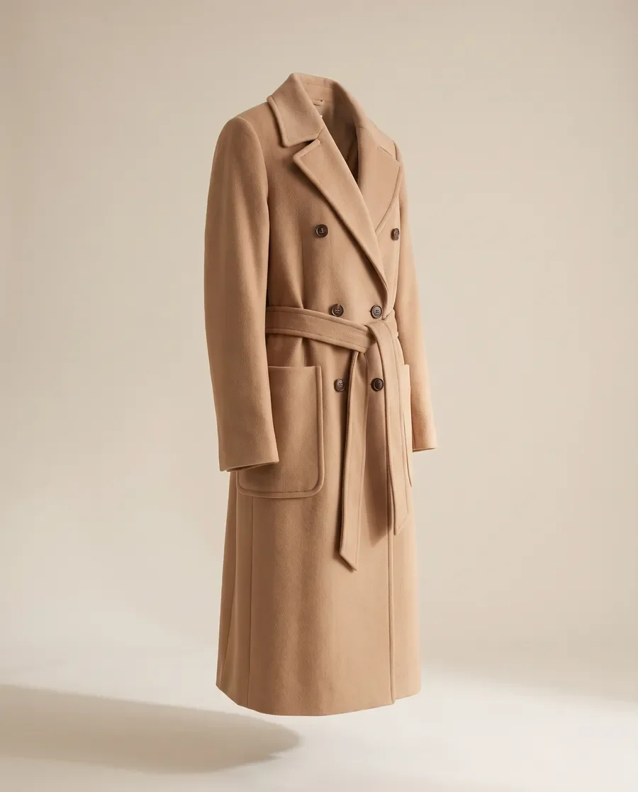 Camel polo coat