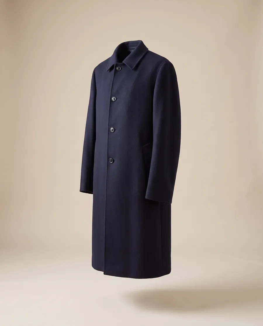 Navy overcoat