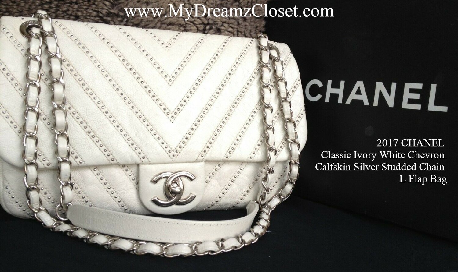 Chanel Cream White Quilted Caviar Jumbo Double Flap Bag Silver Hardware,  2017-2018 Available For Immediate Sale At Sotheby's