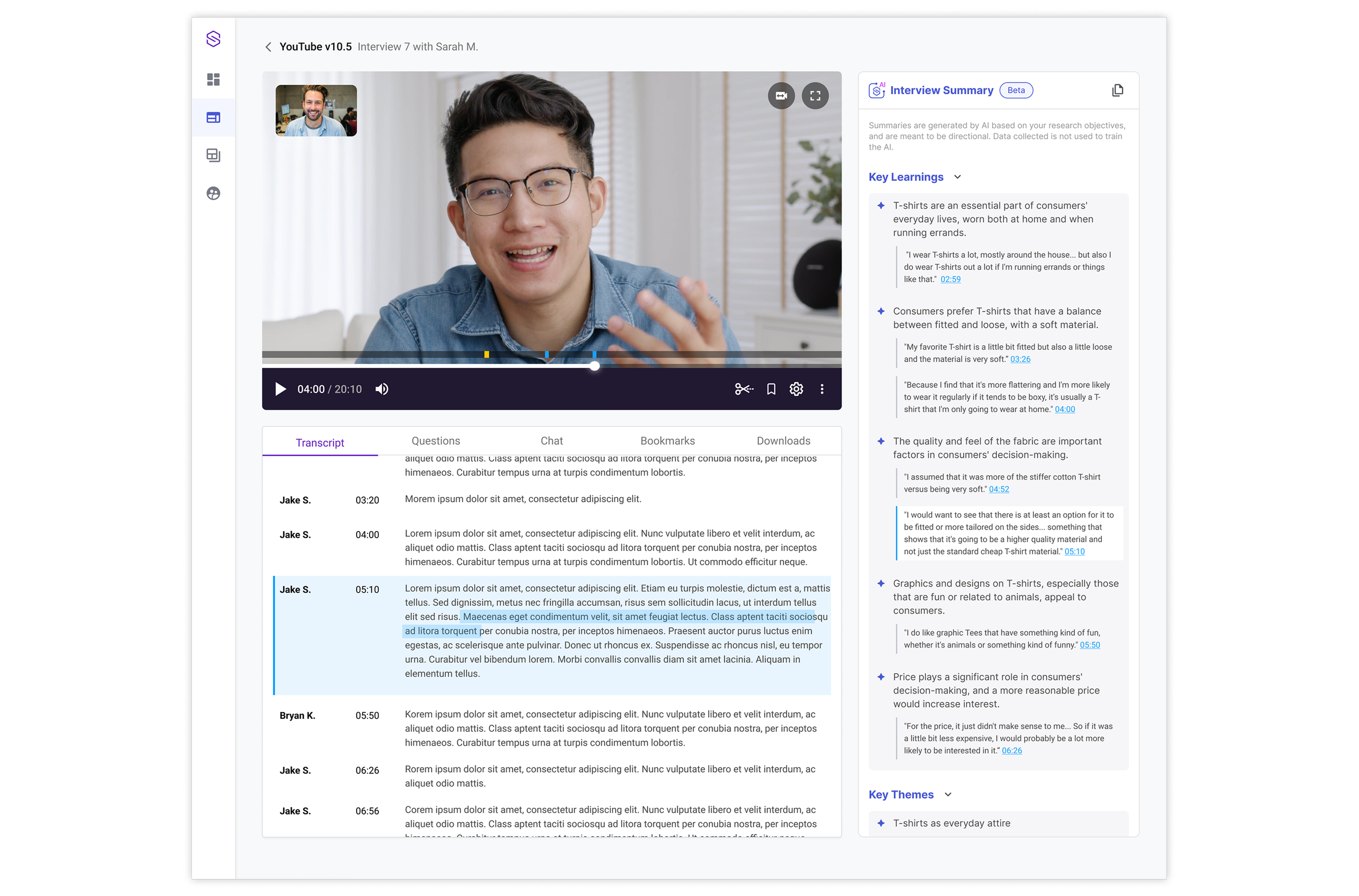 Suzy Video AI Summaries case study