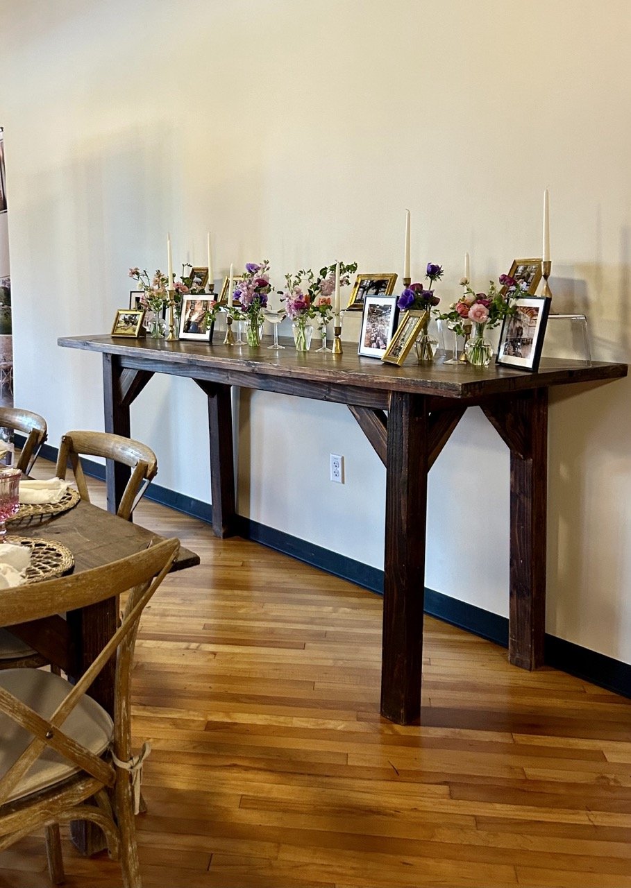 8 Foot Bar Height High Top Gathering Table