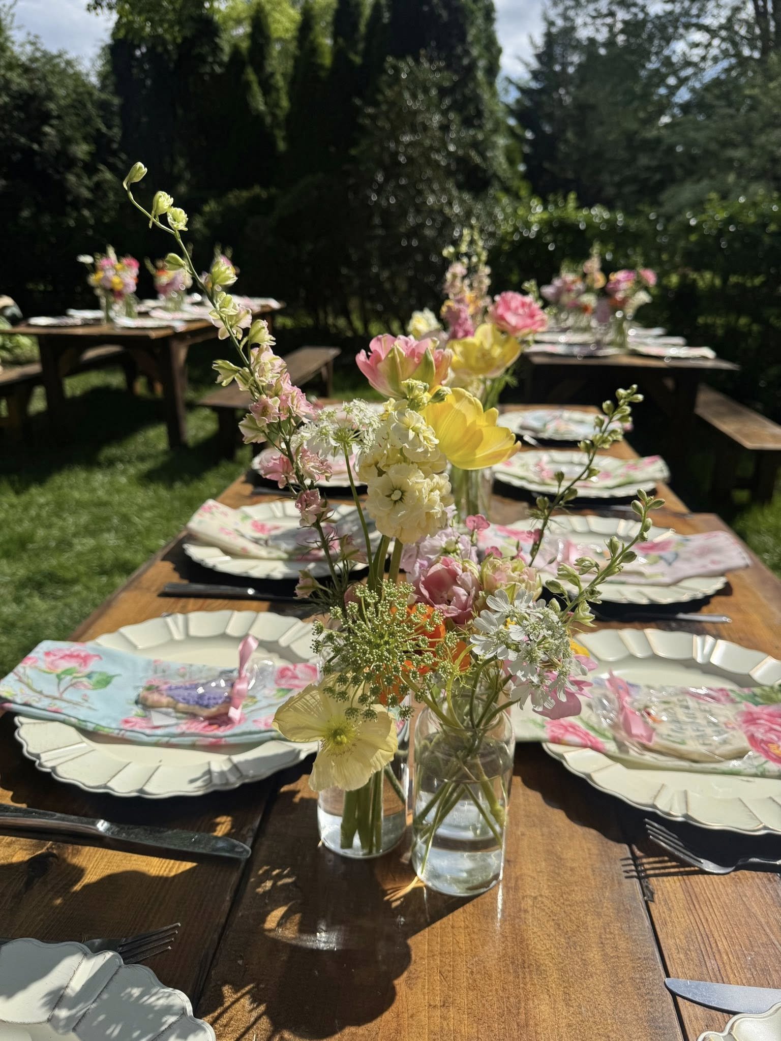 Ceremony Benches at Outdoor Wedding Venue