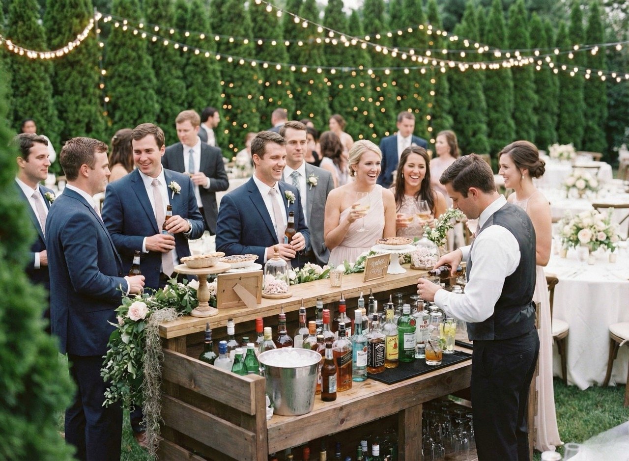 Rustic Pallet Bar Detail View