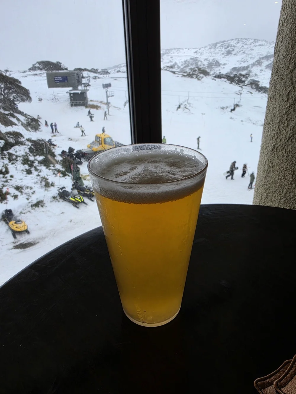Reward day toast overlooking the ski slopes on a corporate incentive trip