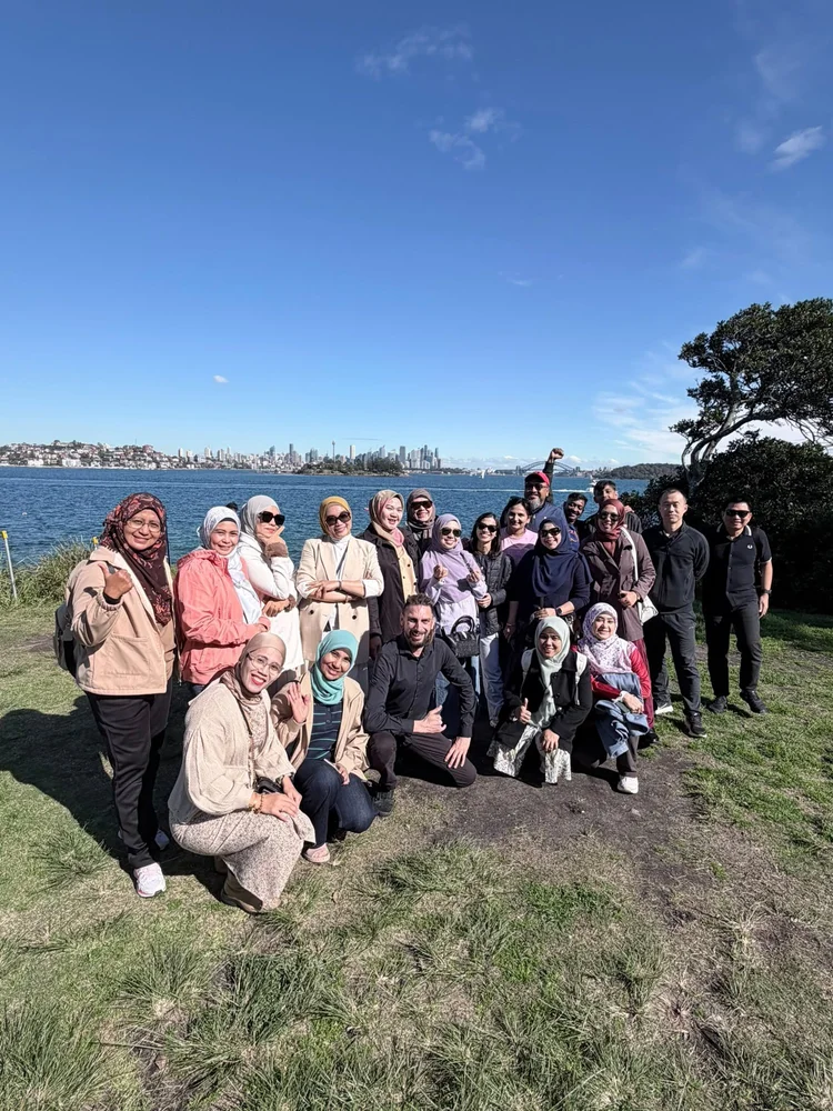 Real Urban Legends corporate group on a Sydney harbour headland during a multi-day incentive program