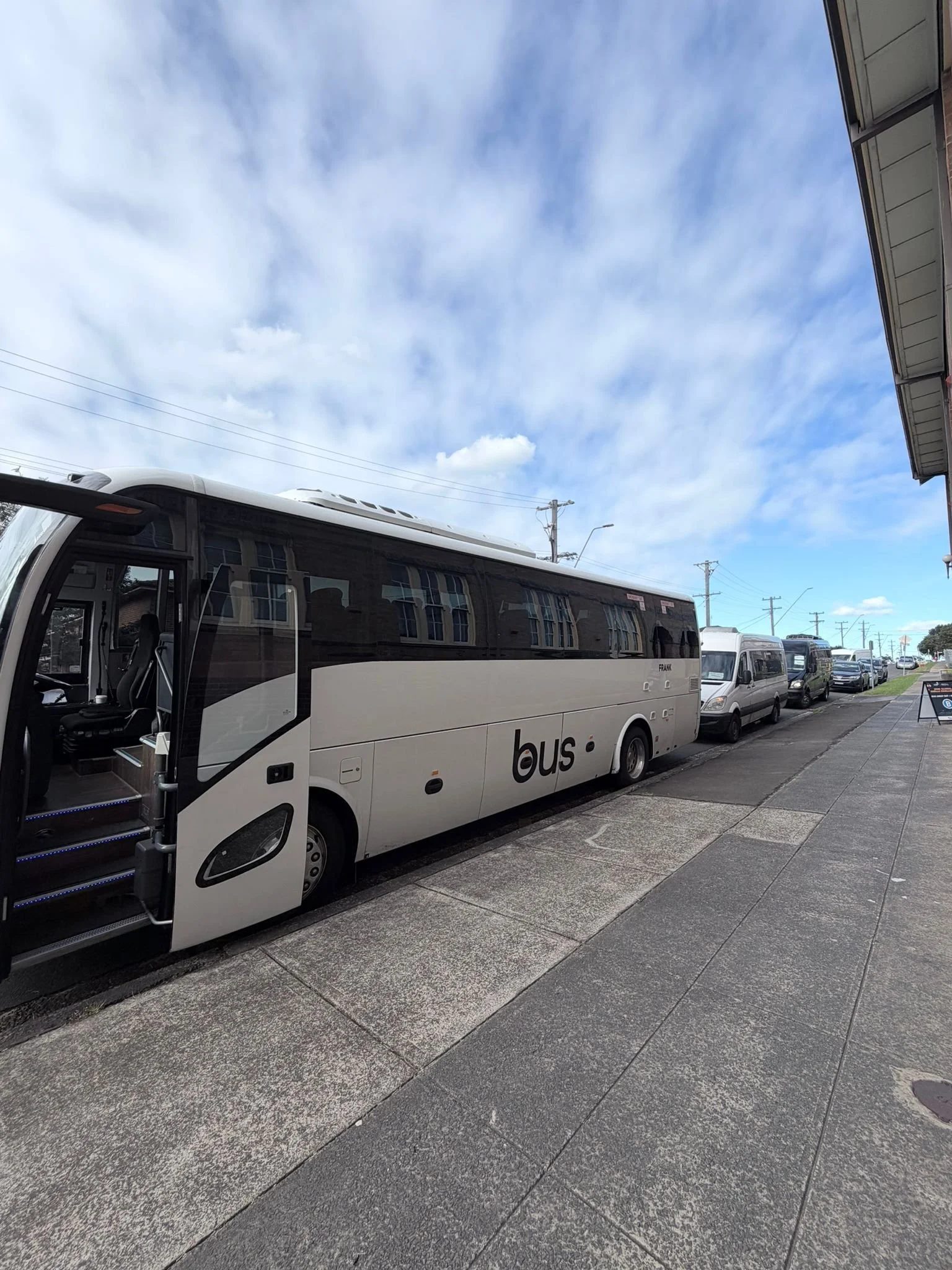 A group boarding an Urban Legends charter coach in Sydney for a private hens party transfer