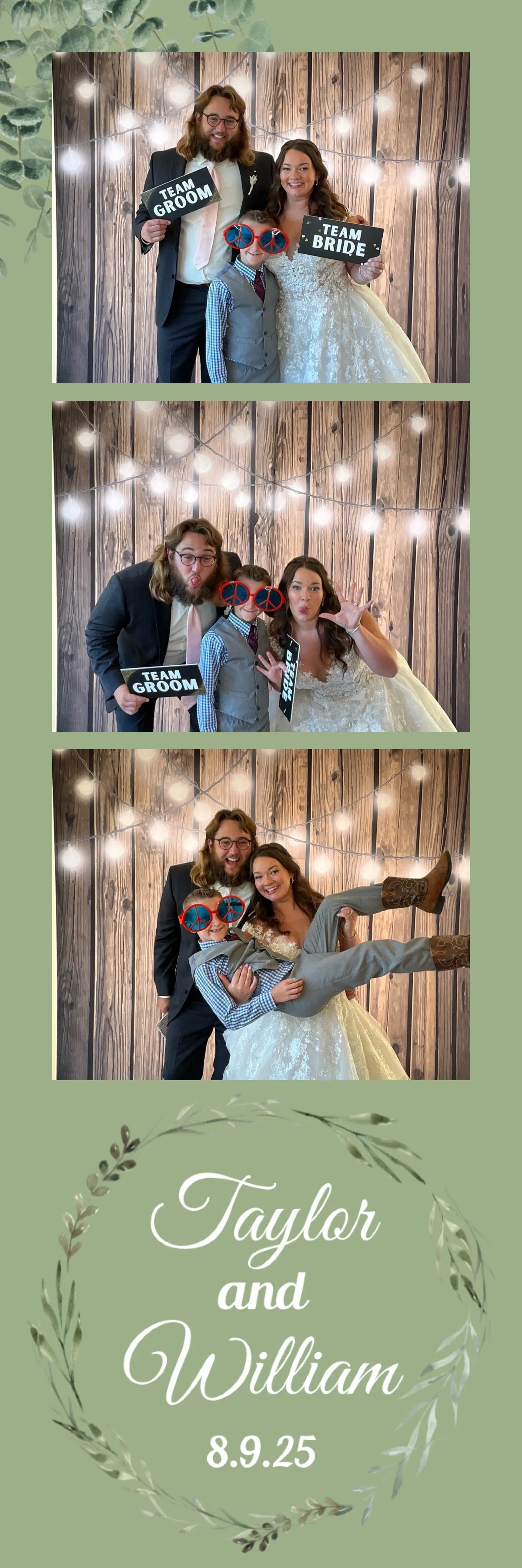 Wedding photo booth experience in action