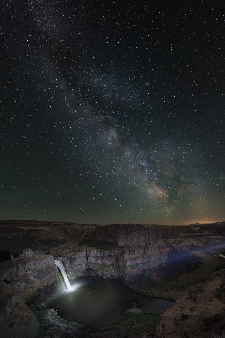 landscape, photography, palouse falls, night sky