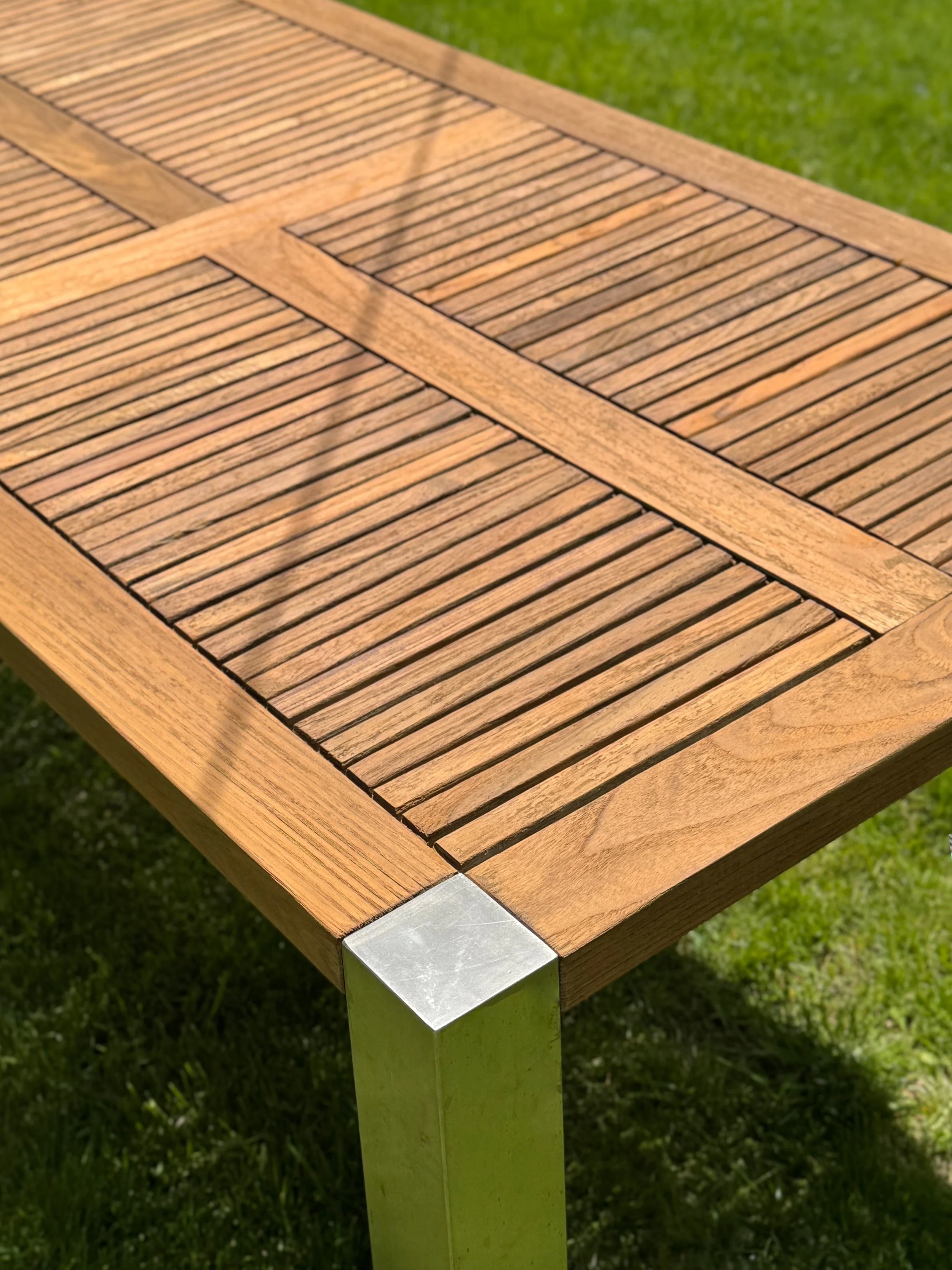 Teak furniture after restoration