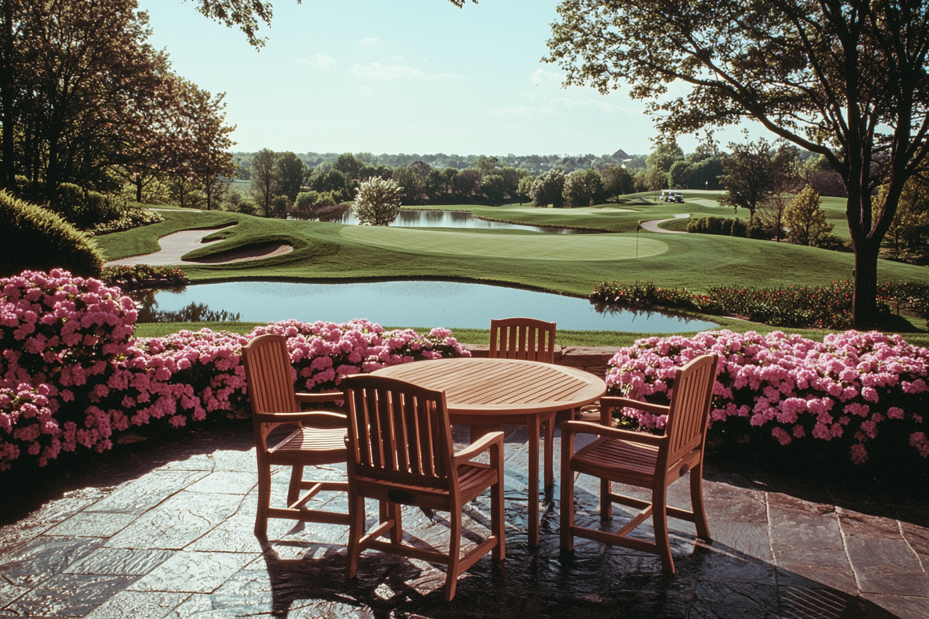 Golf club teak patio furniture restoration