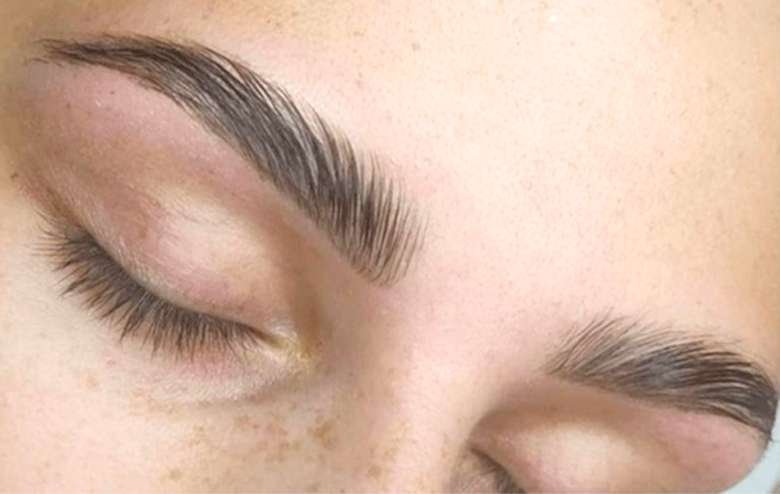 Balanced, symmetrical brows after mapping and shaping.