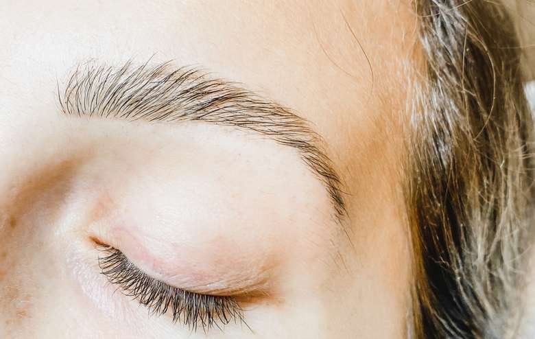 Full, lifted brows after a brow sculpt at DC Lash Bar.