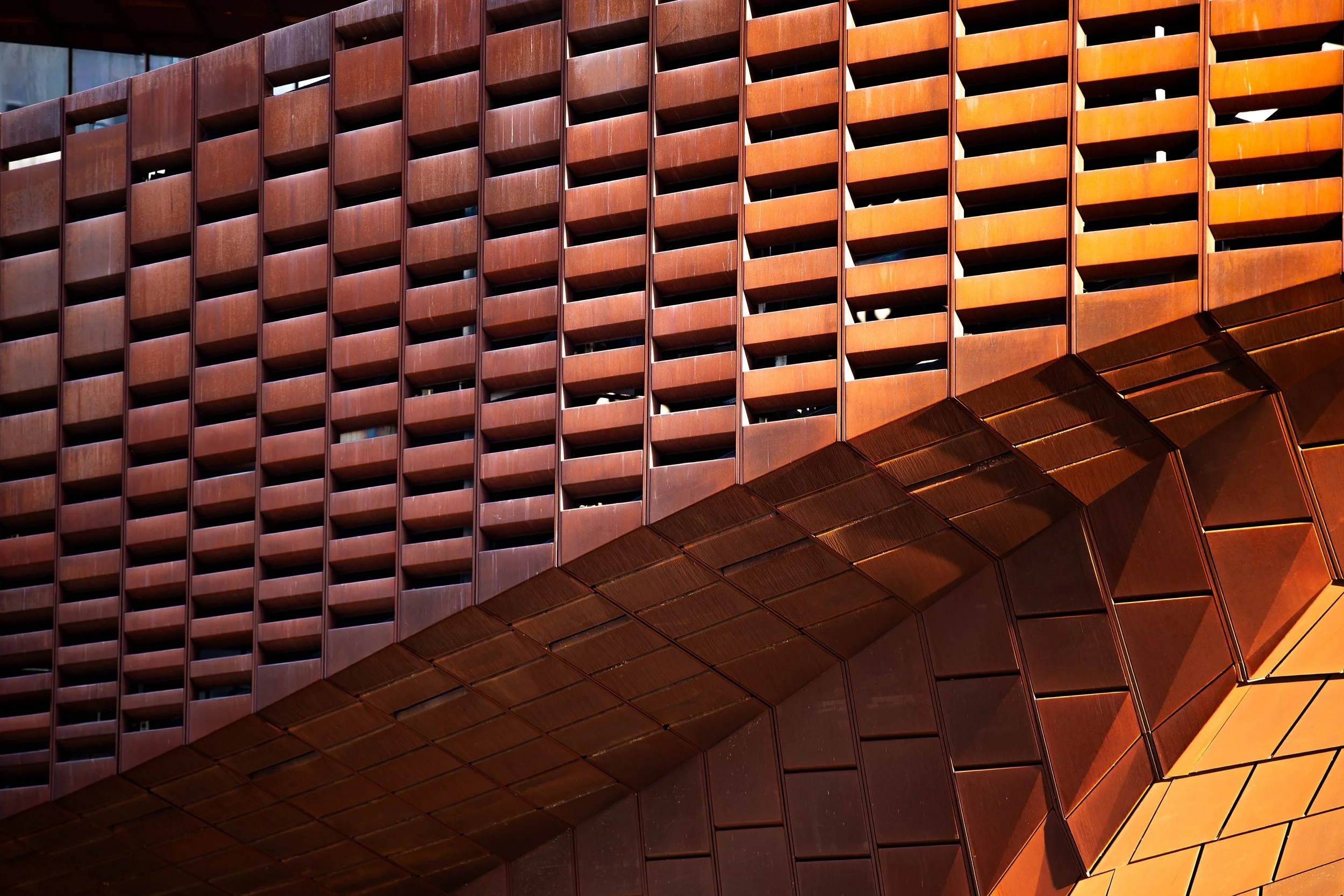 Corten steel - facade detail - photography by Studio Basel Media